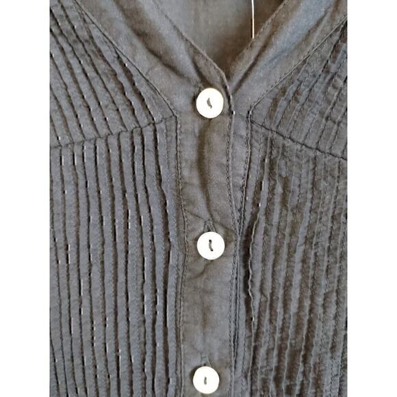 Johnny Was Black Cotton Dress Shear size Med - Picture 8 of 9
